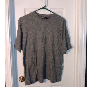 Odo short sleeve mens gray pullover, size Medium